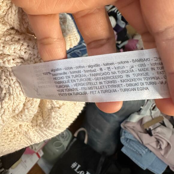 Zara Knit Cropped Ruffle Sleeve Sweater Top Size Large 6771/034/712 Bloggers - Picture 8 of 8